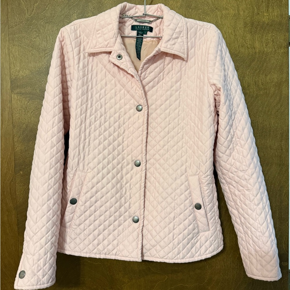 Ralph Lauren- Baby Pink Quilted Women's Jacket - Picture 2 of 7